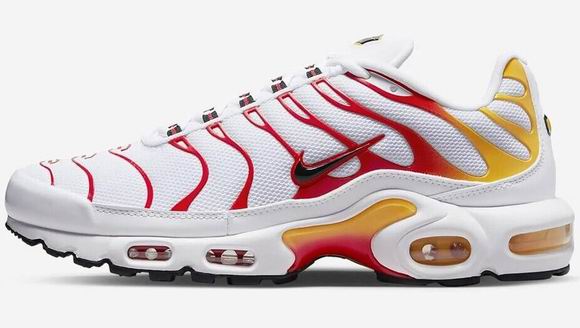 Cheap Nike Air Max Plus White Red Yellow Men's Shoes-132 - Click Image to Close